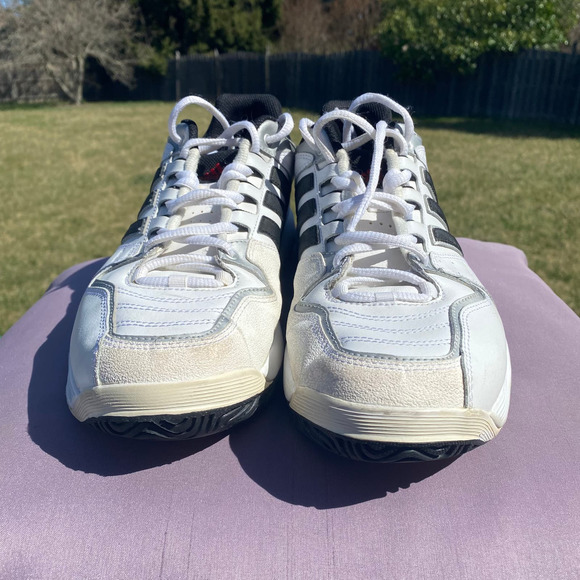 Adidas Men's Ambition Stripe IV White Black Sneaker Shoe Men's size 11  GO0238 - Picture 2 of 11